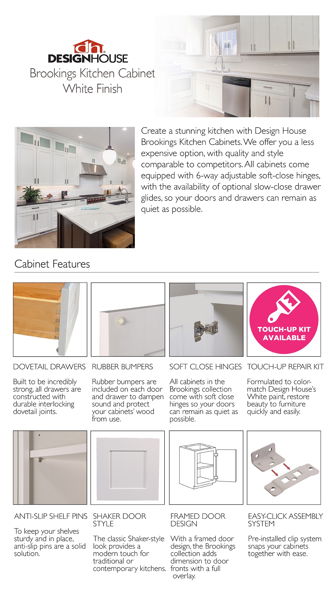 Design House Brookings 42 in. x 3 in. Filler Strip in White